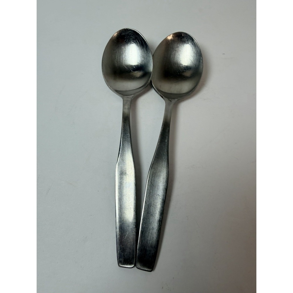 WMF‎ Cromargan FORM Satin Stainless Flatware 5 5/8" TEASPOONS Lot Of 2